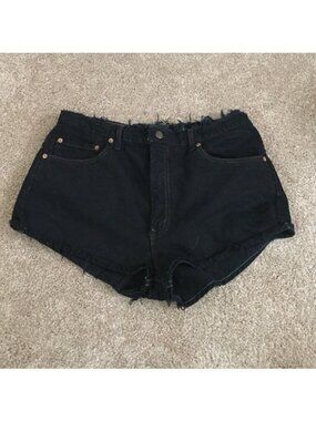 Vintage Levi's Black Denim Shorts